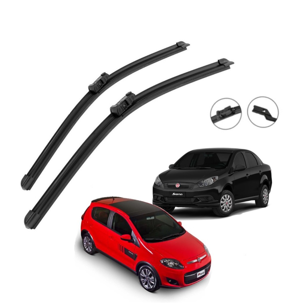 Par Palhetas Limpador de Parabrisa Silicone Chuva Palio Atrative Grand Siena 2012 2020 em Oferta na Shopee