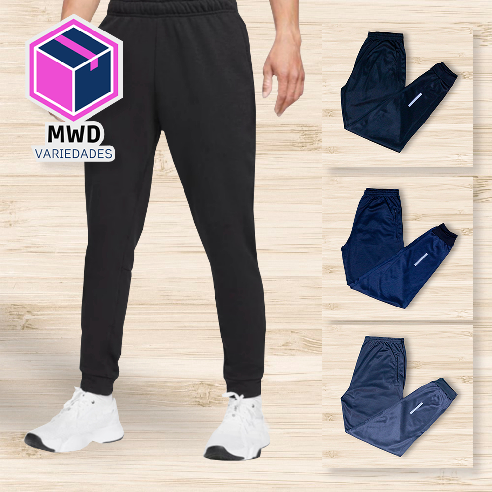 KIT 3 Calça Jogger Masculina Slim Unissex Refletivo Esportiva Para Academia e Corrida
