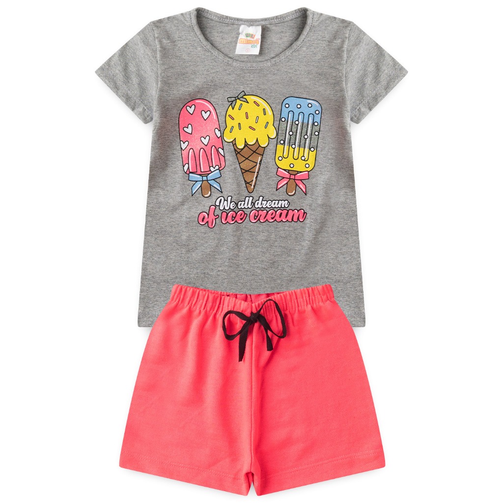 Conjunto infantil feminino 1 ao 14 anos