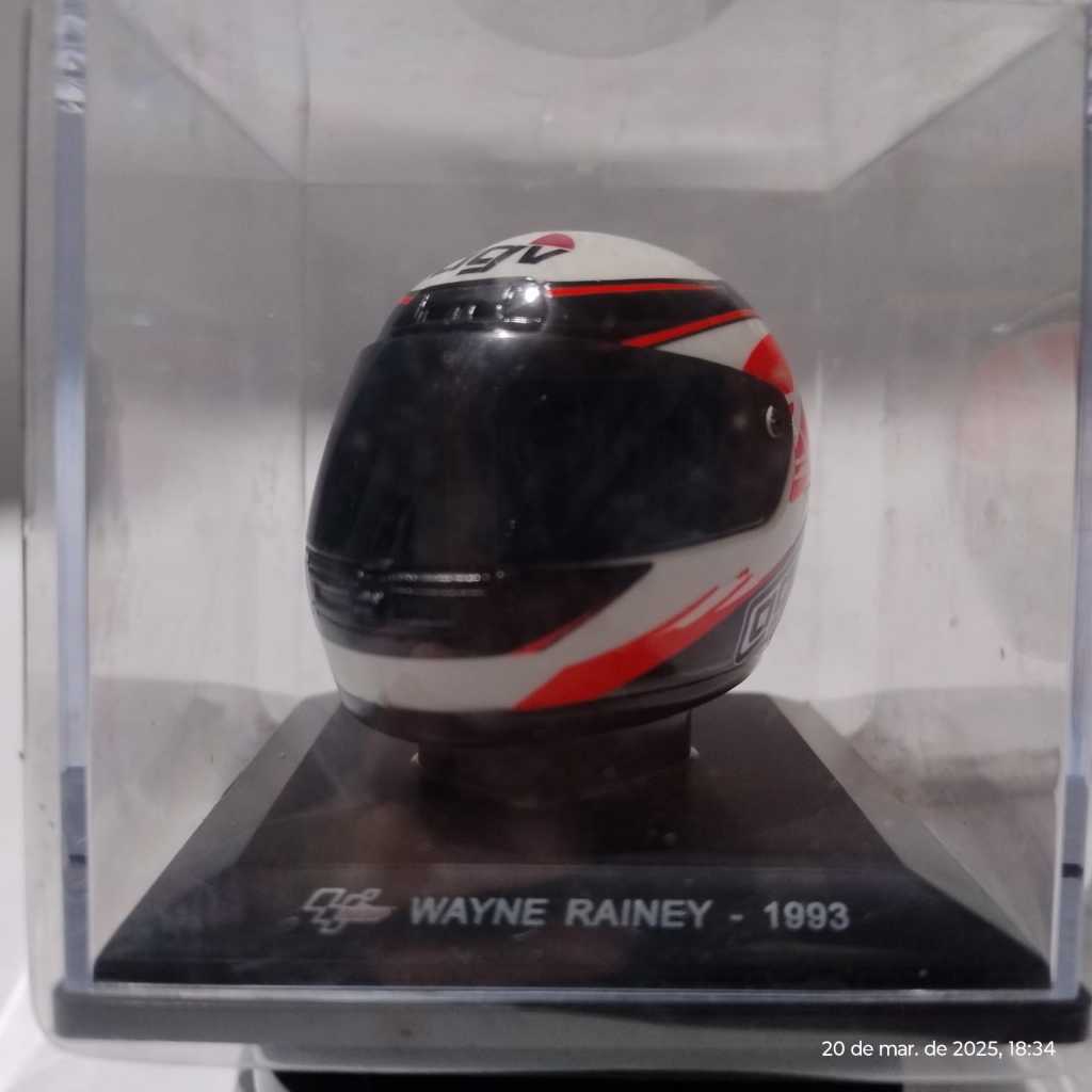 Miniatura capacete MotoGP do Wayne Rainey temporada 93.
