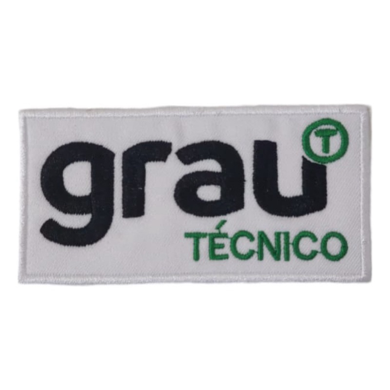 Patch Bordado Termocolante Grau Técnico Para Jaleco