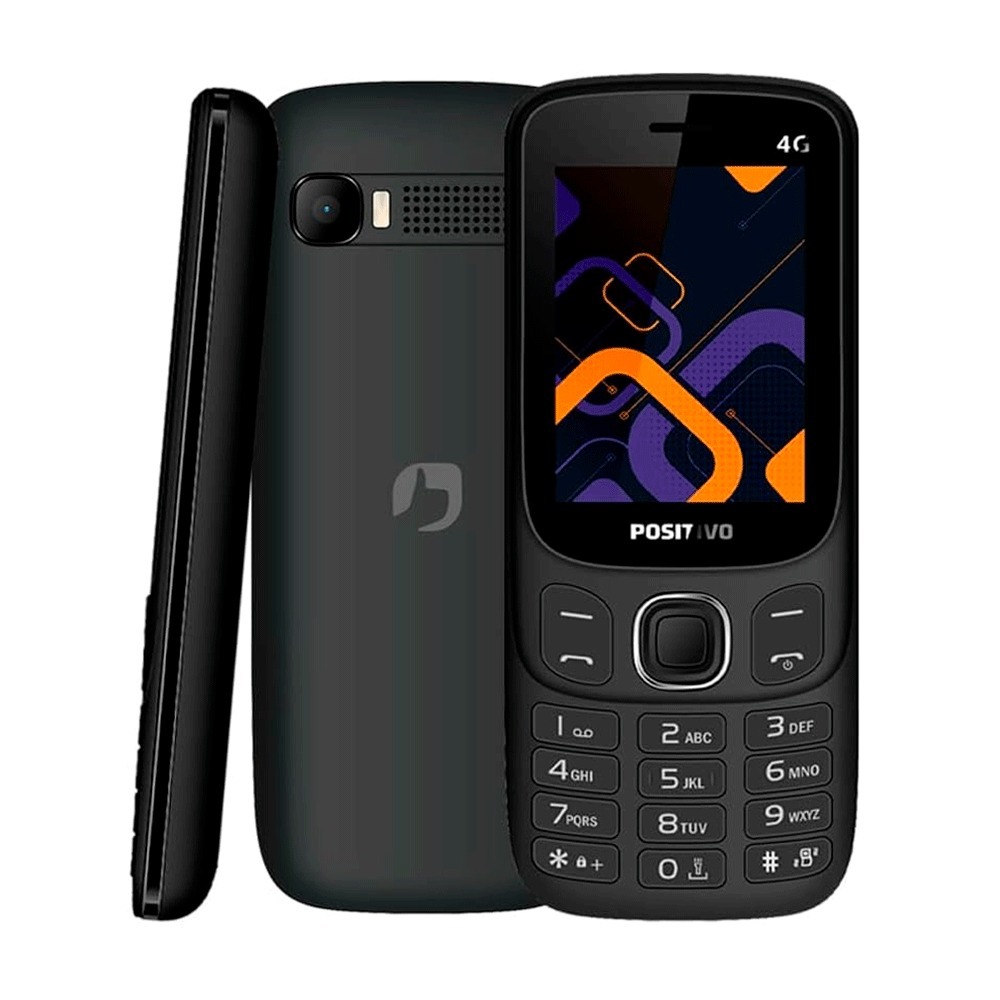 Celular Positivo 4G P41 Simples de Botão Dual Chip 32MB Tela 4 Rádio FM 4G Preto Ideal Para Idoso