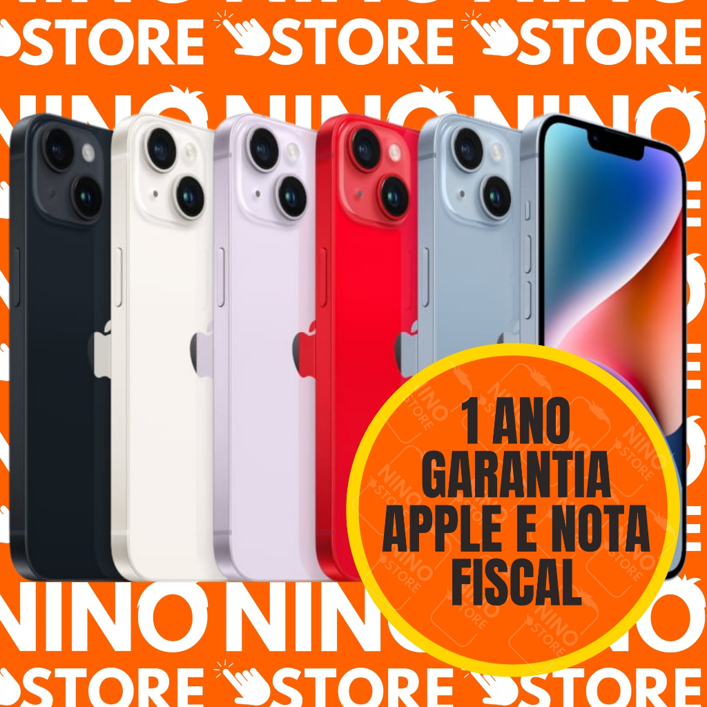 Celular iPhone 14 128GB Dual E-SIM Original Novo Lacrado com Garantia Apple de 1 ano