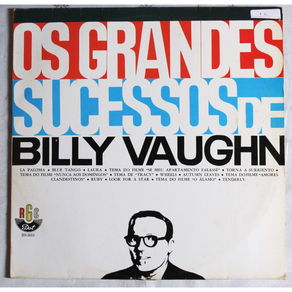 LP Vinil - Os grandes sucessos de Billy Vaughn