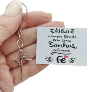 50 Lembrancinha Cruz Fé Chaveiro em Oferta na Shopee