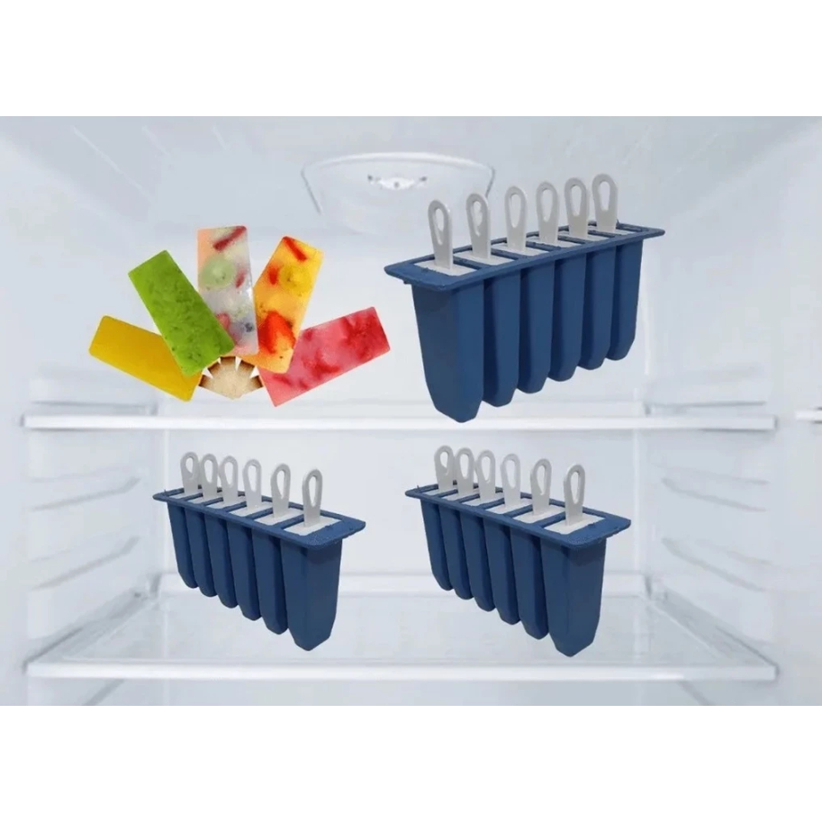 2 Picoleteiras Sorvete Paleta 6 Sorvetes De Cada Forma Com Palitos
