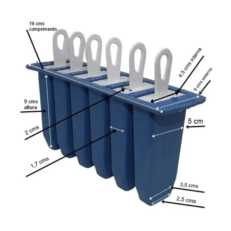 Kit 3 Picoleteiras - Fôrma Para Picolé Caseiro - 18 Picolés em Oferta na Shopee