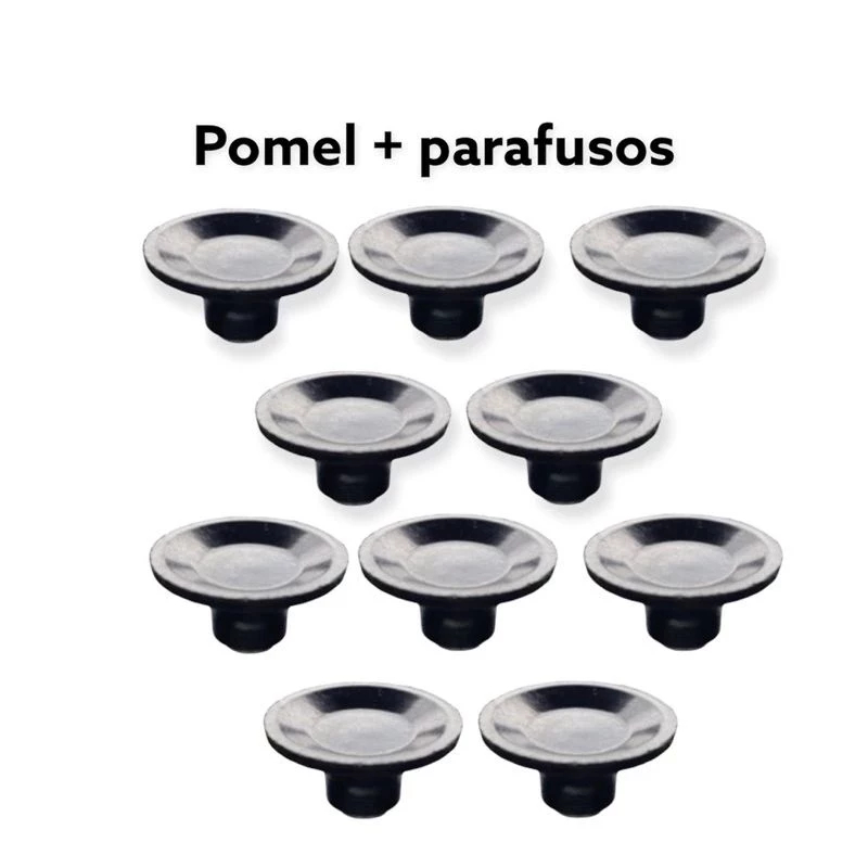 Kit 10 Pomel Pegador Puxador Baquelite Para Tampas De Panelas de Vidro e Alumínio em Oferta na Shopee