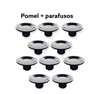 Kit 10 Pomel Pegador Puxador Baquelite Para Tampas De Panelas de Vidro e Alumínio em Oferta na Shopee