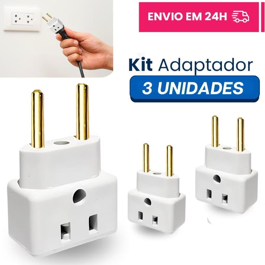 Adaptador Tomada Benjamin Bob Esponja Aceita Plug Padrão Novo e Antigo 10A e 20A para liquidificador, fogão elétrico