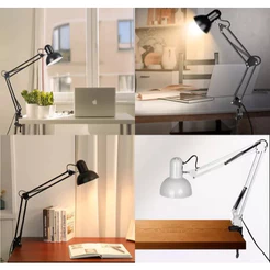 Luminária de Mesa Pixar GRANDE 90cm Articulada Regulável Abajur de Mesa Garra Com ou sem lampada 3 Petalas