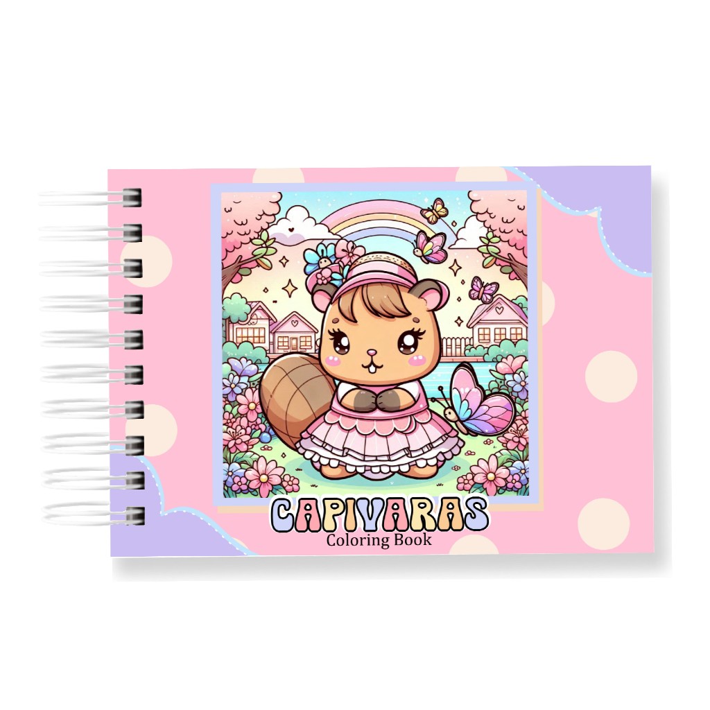 Livro de Colorir Capivara 50 Folhas 180G Caderno de Desenho Pintura Coloring Book SEM PERSONALIZAÇÃO em Oferta na Shopee