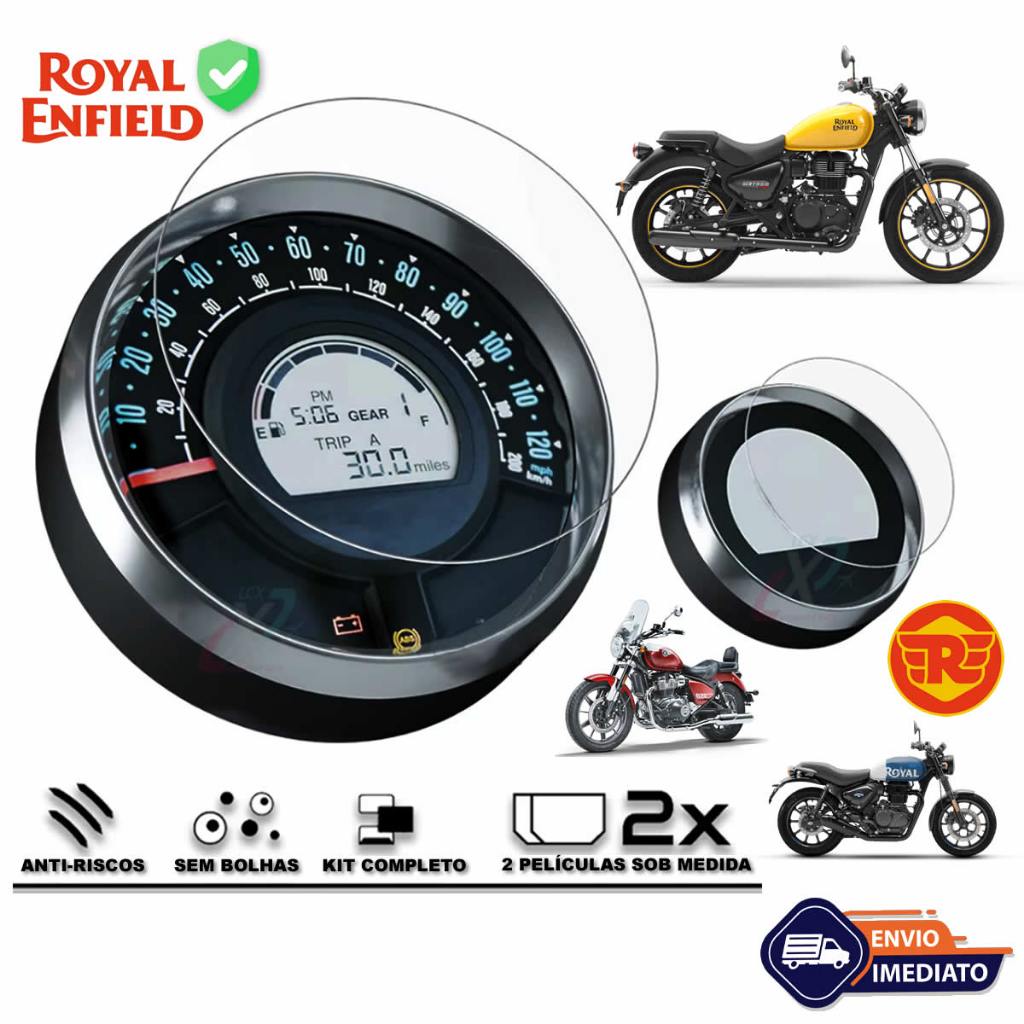 Películas Painel Royal Enfield Meteor 350 Hunter Super 650 Kit Película Anti-Risco Proteção UV LCX