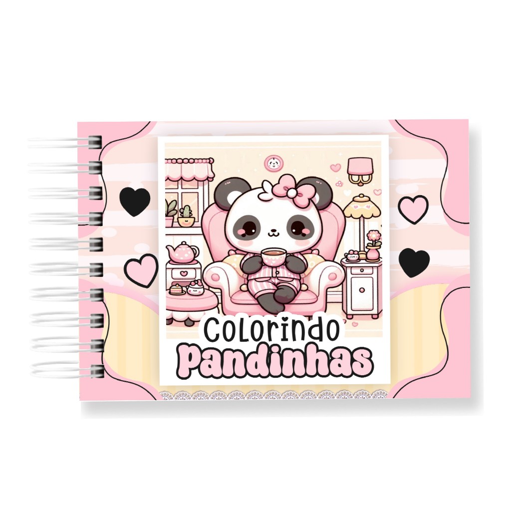 Livro de Colorir Panda 50 Folhas 180G Caderno de Desenho Pintura Coloring Book SEM PERSONALIZAÇÃO em Oferta na Shopee