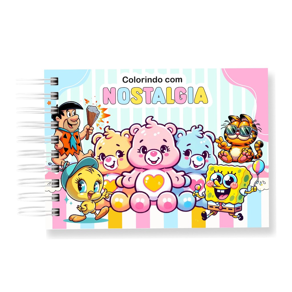 Livro de Colorir NOSTALGIA 50 Folhas 180G Caderno de Desenho Pintura Coloring Book SEM PERSONALIZAÇÃO em Oferta na Shopee