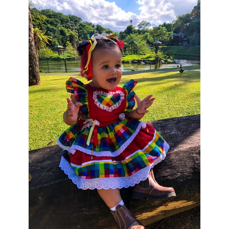 romper junino COLORIDO  body junino jardineira junina romper vestido junino