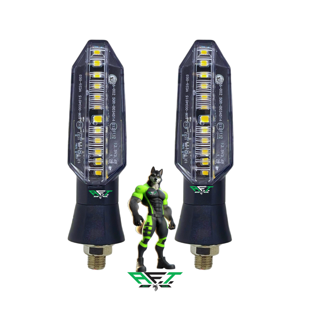 Par De Pisca Seta Led Moto Sequencial Twister Cb300 Titan