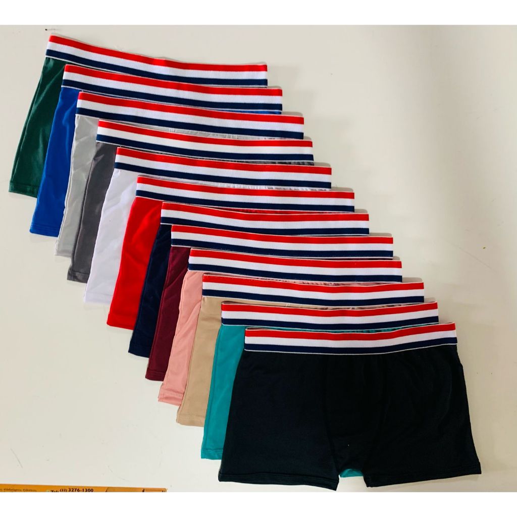 KIT 10 CUECAS BOXER ADULTO MASCULINA 10 CUECA BOX ADULTO MICROFIBRA LISA