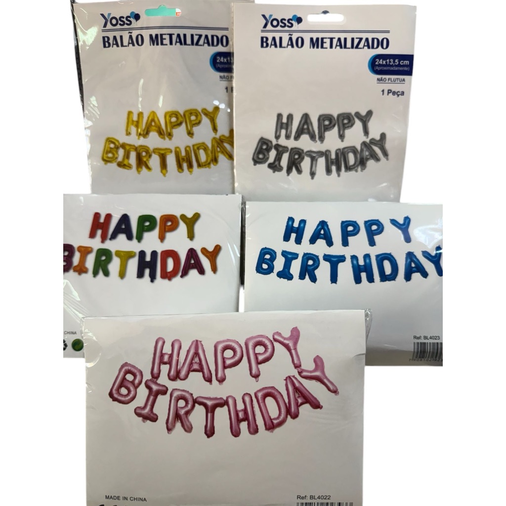 Balões De Letras HAPPY BIRTHDAY 23CM