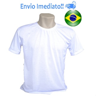 CAMISETA BRANCA PARA SUBLIMAÇÃO ATÉ o G1 100% POLIESTER em Oferta na Shopee