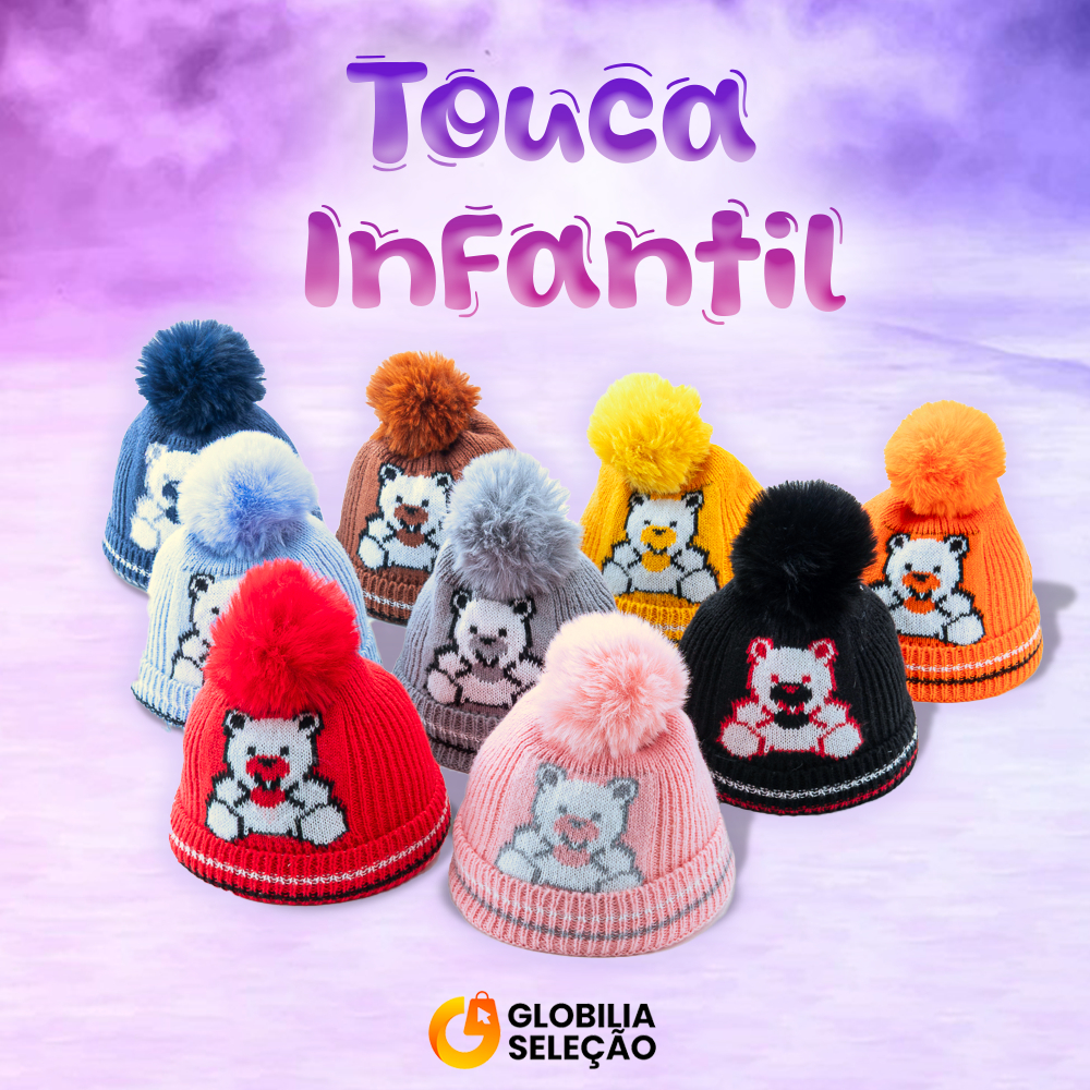【Desconto 50%⚡】Gorro Touca Infantil Criança Menino Menina Tricotado Quente Fashion Para 1 a 4 anos Touca de Frio em Oferta na Shopee