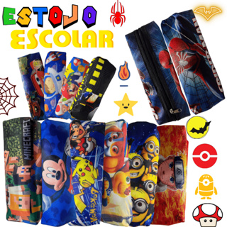 Estojo Bolsinha Escolar Bolsa Porta Lapis Estojo Personagens em Oferta na Shopee