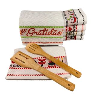 Jogo/Kit 12 Pano de Prato Copa Atoalhado Cozinha Grande 100% Algodão Premium Jacquard em Oferta na Shopee