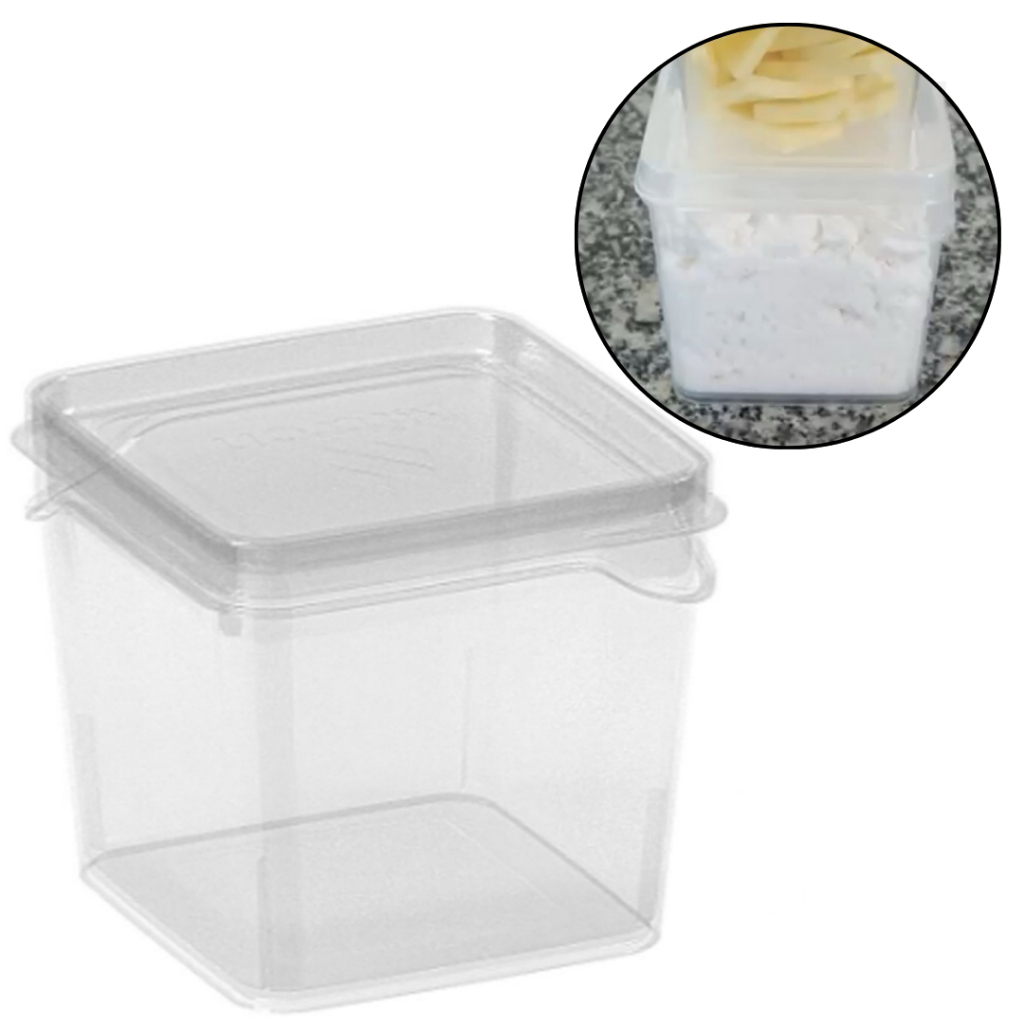 Pote Modular Organizador Para Mantimentos  Hermético Empilhável Transparente 800ML Nitron