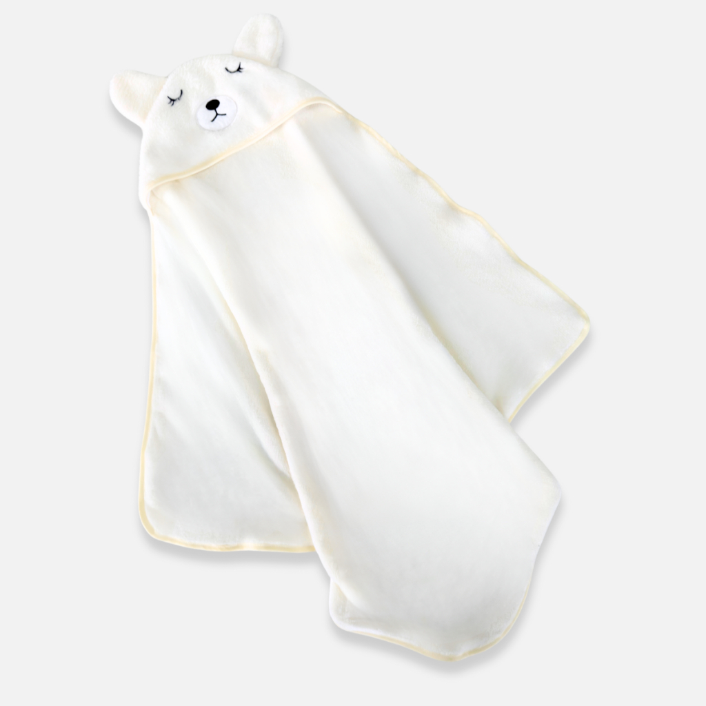 Toalha Banho Bebê Capuz Bordado Felpuda 100% Soft Fleece