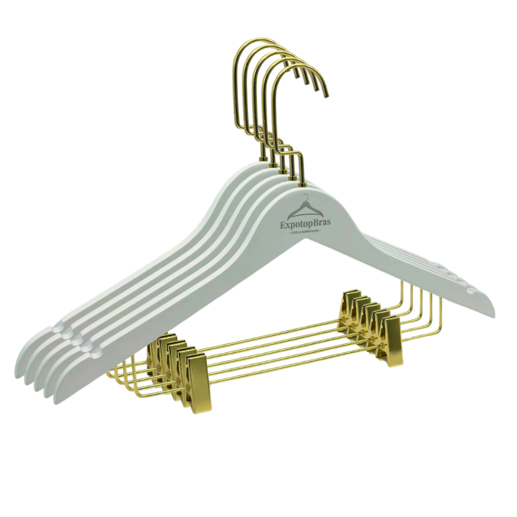 1 Cabide Branco Personalizado Com Presilha Dourado - Rose Gold - Prata Gancho Luxo Italiano Adulto Laser em Oferta na Shopee