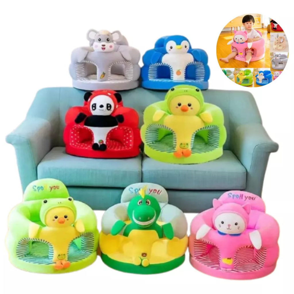 assento apoio bebe sofazinho infantil cadeirinha  puff para manter postura com enchimento em Oferta na Shopee