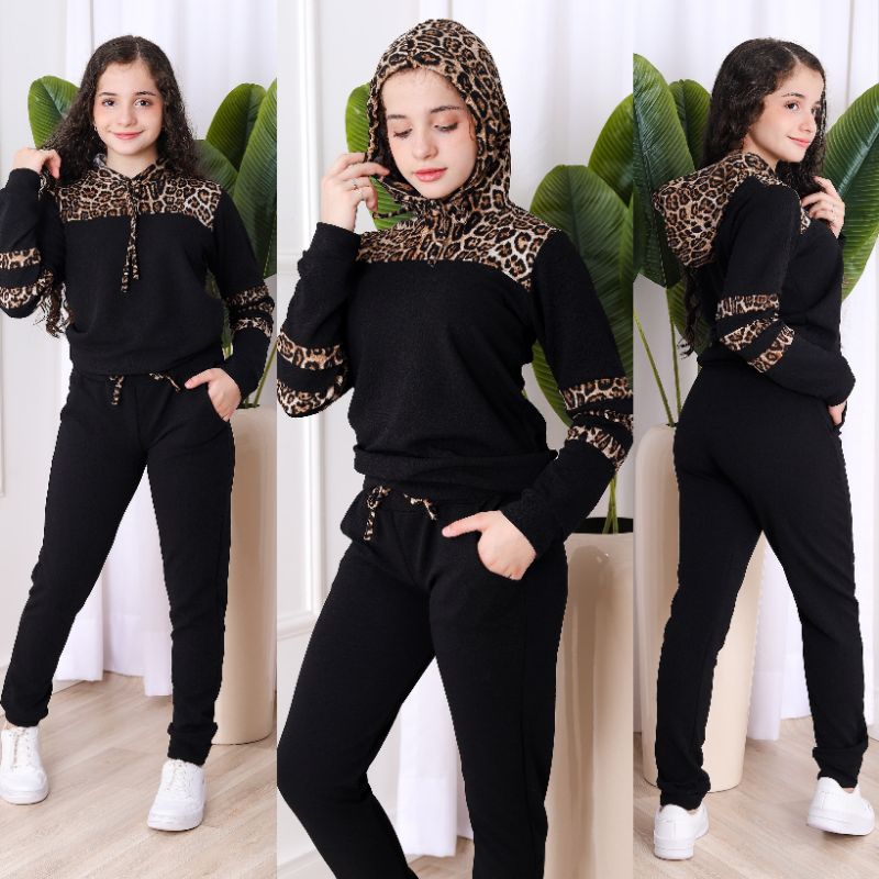 Conjunto Moletom Feminina Infantil Diversas cores com capuz em Oferta na Shopee