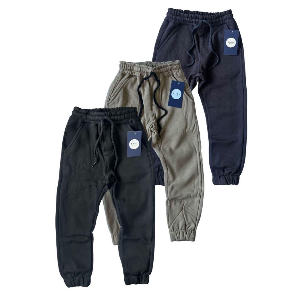 Kit 3 Calças moletom infantil juvenil Flanelado com punho Elástico 4 6 8 10 12 14 e 16.
