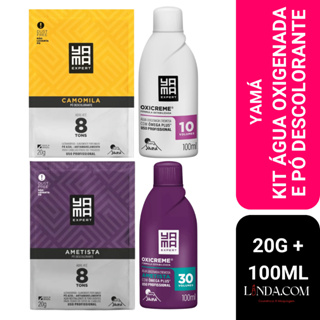 KIT PÓ DESCOLORANTE 20G E OX CREME 100ML (DESCOLORAÇÃO/CORPORAL/BANHO DE LUA) - YAMÁ em Oferta na Shopee