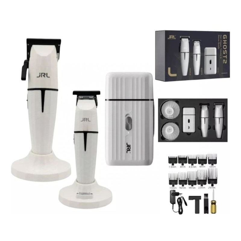Combo Jrl Onyx White Ghost 2 Maquina Corte+Acabamento+Shaver