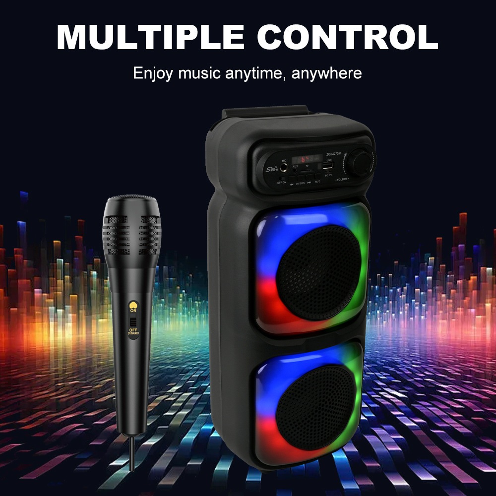 Caixa De Som Portátil  Bluetooth Com Microfone Amplificada Potente Usb Sd p2 Auxiliar Tws