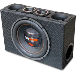 Caixa Trio Dutada Slim Passiva Subwoofer Bomber 10 Polegadas