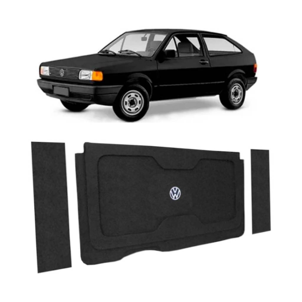 Tampão Porta Malas Volkswagen Gol Quadrado 1980 a 1995 R-Acoustic Bagagito Carpete Grafite em Oferta na Shopee