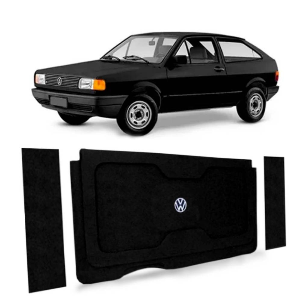 Tampão Porta Malas Volkswagen Gol Quadrado 1980 a 1995 R-Acoustic Bagagito Carpete Preto em Oferta na Shopee