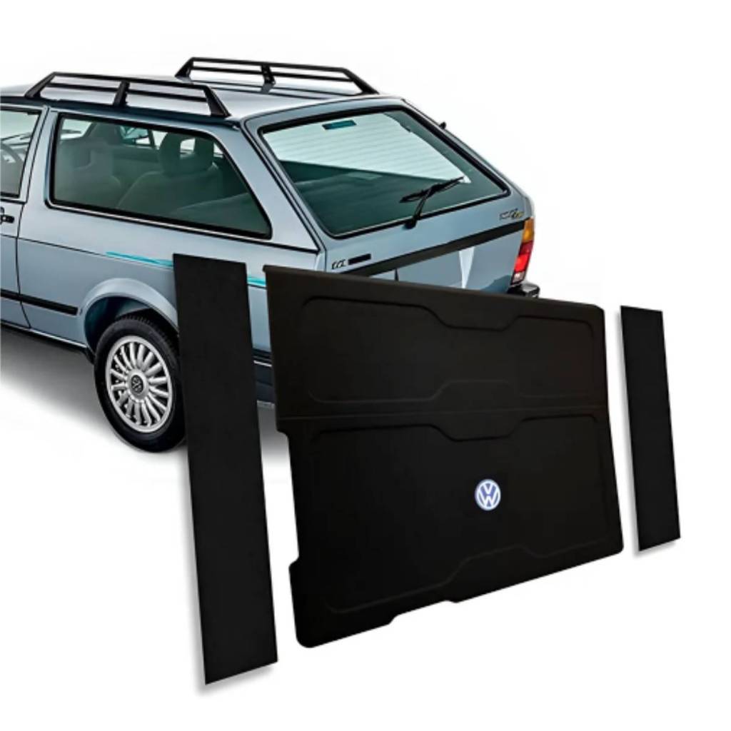 Tampão Porta Malas Volkswagen Parati Quadrada 1987 a 1996 R-Acoustic Bagagito Carpete Preto em Oferta na Shopee