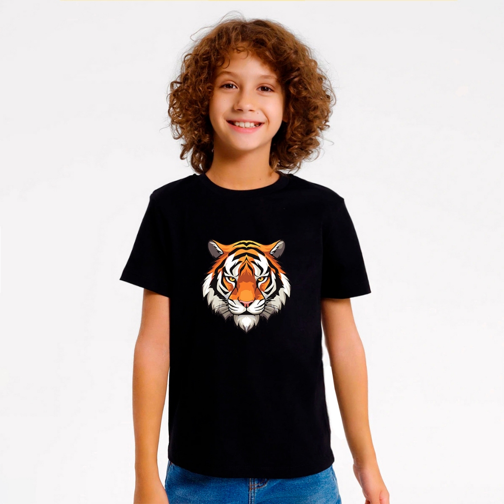 Camiseta Masculina Estampa Realista Tigre 100% Algodão Diversas Cores Promoção Envio Rapido