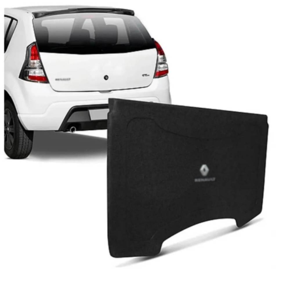 Tampão Porta Malas Renault Sandero 2008 a 2014 R-Acoustic Bagagito Carpete Preto em Oferta na Shopee