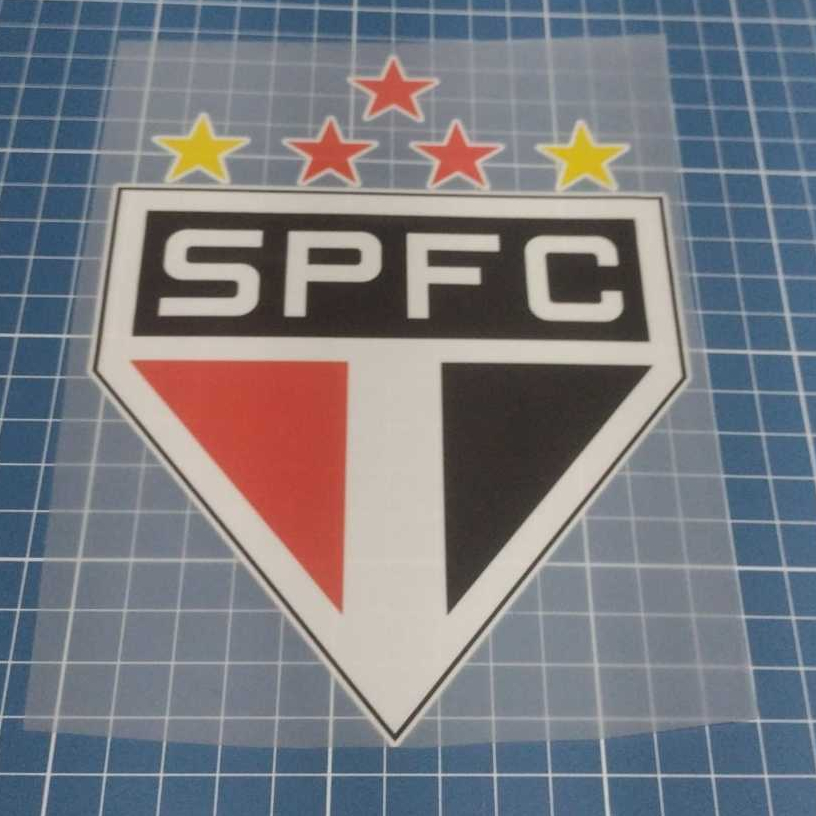 SPFC - São Paulo Adesivo Têxtil Termocolante Grande 13 cm X 17 cm