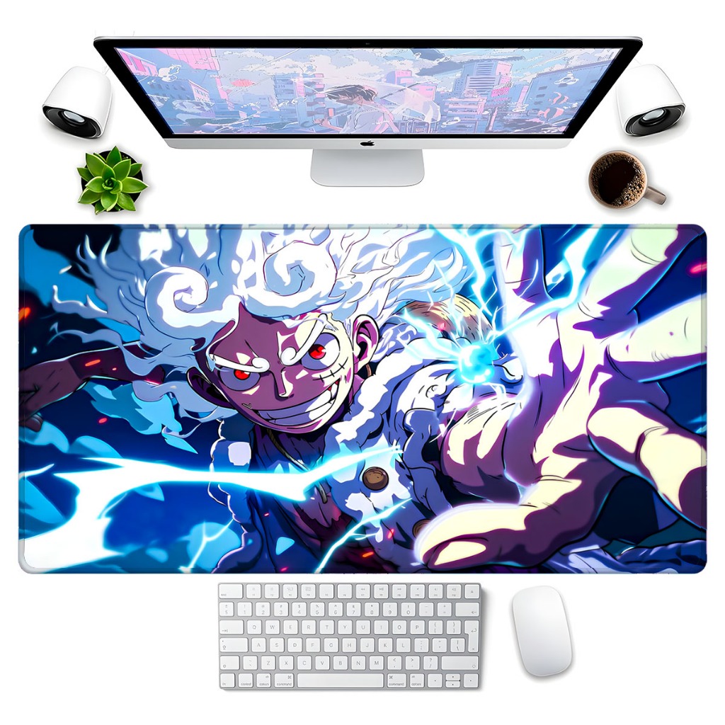 Mousepad Gamer Luffy Grande 70x35cm com Borda Costurada - Diversos 4734