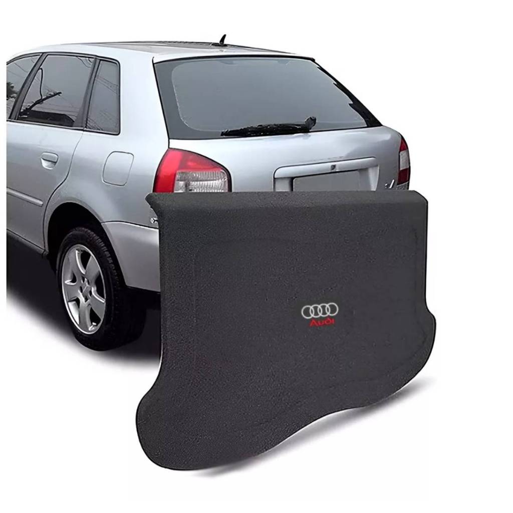 Tampão Porta Malas Audi A3 1996 a 2006 2/4 Portas R-Acoustic Bagagito Carpete Grafite em Oferta na Shopee