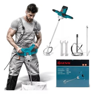 2200w 220v Misturador Elétrico Multifuncional Argamassa Tinta Betoneira Profissional 6 Velocidades Portátil