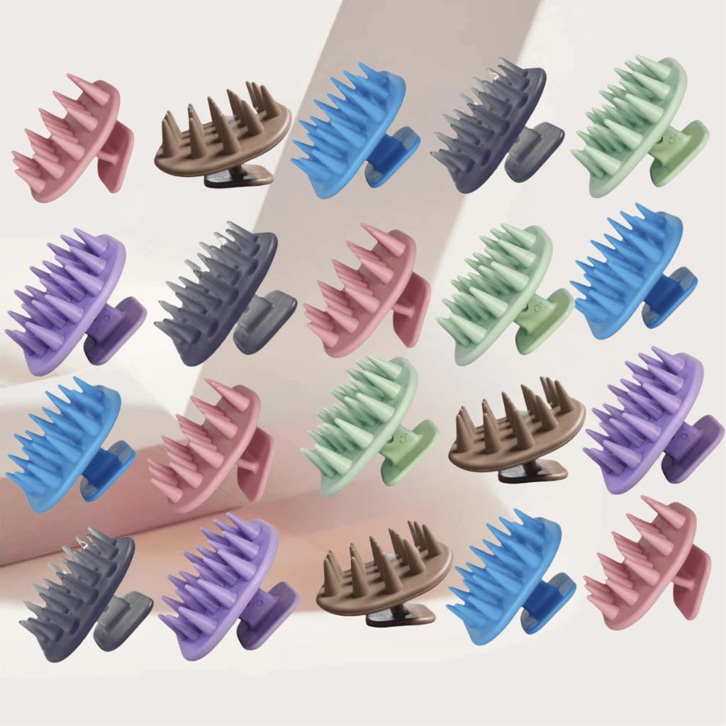 Kit 20 Escovas de Silicone para Cabelos – Limpeza e Estímulo Capilar em Oferta na Shopee