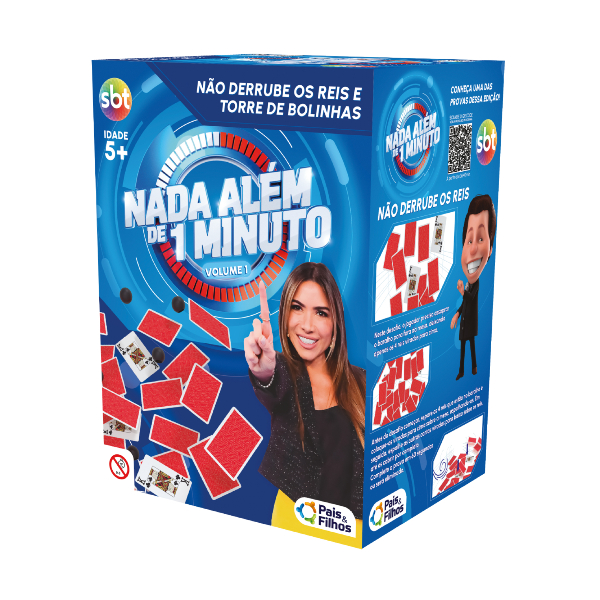Pais e Filhos - Brinquedo Nada Além de 1 (Um) Minuto SBT - Não Derrube os Reis e Torre de Bolinhas