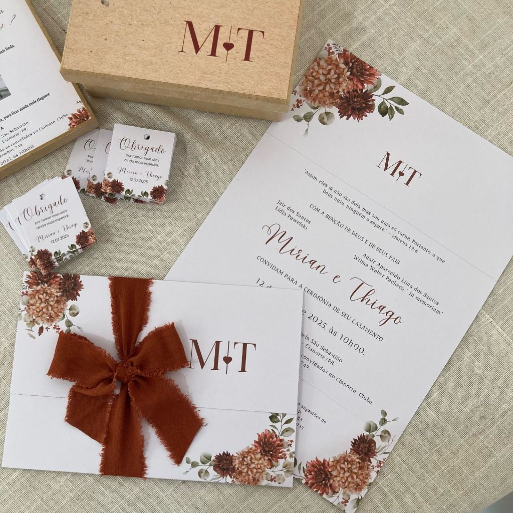 Apenas R$ 4,50 - Convites de Casamento com laço – Escolha a Cor e Personalize Tudo!