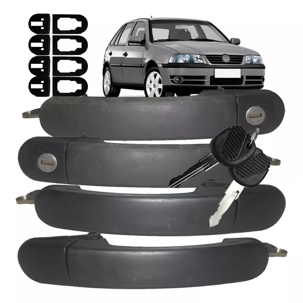 Kit 4 Maçaneta Externa Chave Porta Gol Parati G3 2000 A 2005